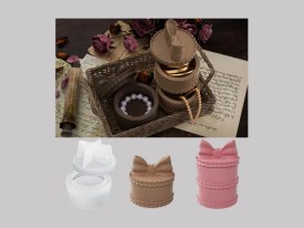 Molde silicona mini alhajero con moño